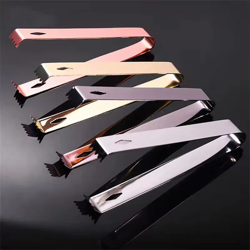 antique stainless steel metal cooking ice tongs for bar(2)